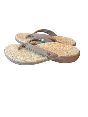 Sole Tan Casual Cork Flip Sandals